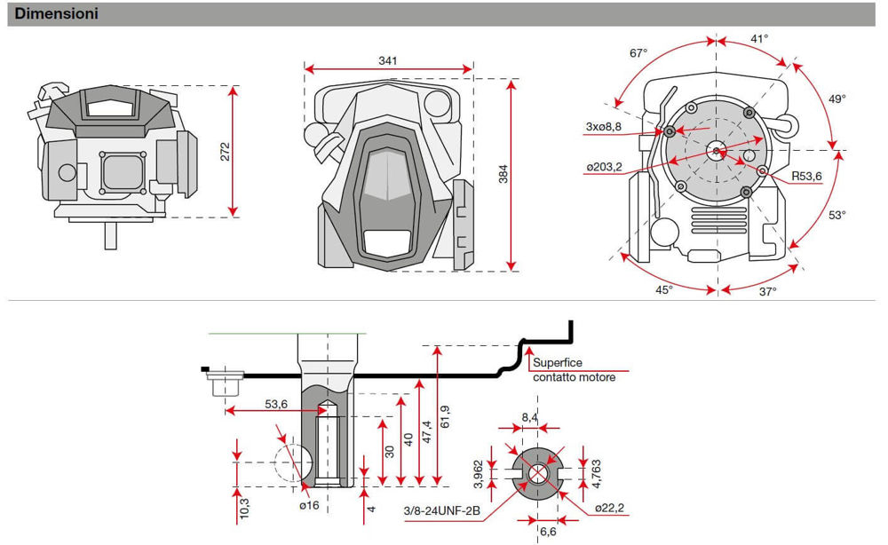 caratteristiche motore 805